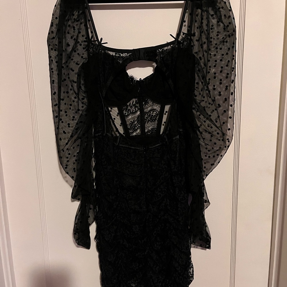 For Love And Lemons Black Lace Dress